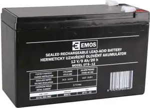 Baterija akumulatorska 12V 9,0 Ah F6,3 151x65x94 mm, Emos