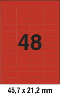 Etikete ILK 45,7x21,2mm pk20L Zweckform L6038-20 crvene
