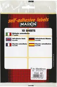 Etikete slep 56x46mm pk10L Markin 10042 blister