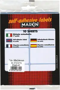 Etikete slep 56x34mm pk10L Markin 10041 blister