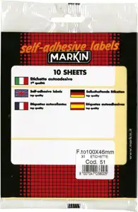 Etikete slep 100x46mm pk10L Markin 10051 blister