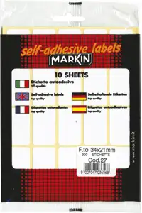 Etikete slep 34x21mm pk10L Markin 10027 blister
