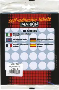 Etikete slep fi-18mm pk10L Markin 10006 blister