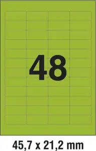 Etikete ILK 45,7x21,2mm pk20L Zweckform L6040-20 zelene