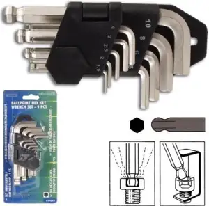 Set imbus ključeva kuglastih,9 dijelni, HHEXPRO