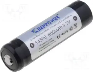 Baterija litijeva 3,7V 14500 PCM Li-Ion 800mAh, Keepower