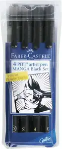 Flomaster Pitt Manga Drawingset pk4 Faber Castell 167132 crni blister