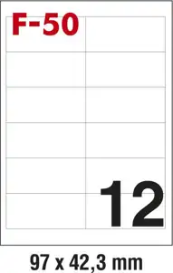 Etikete ILK 97x42,3mm pk100L Fornax F-50