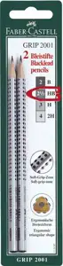 Olovka grafitna HB Grip 2001 pk2 Faber Castell 117497 blister