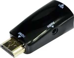 Adapter Gembird HDMI to VGA and audio adapter, single port, black