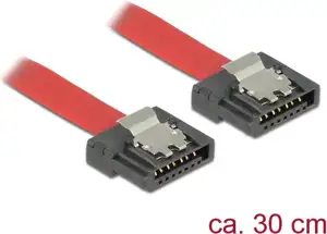 Kabel DELOCK, SATA Flexi 6GB/s, 30cm, crveni-metalni
