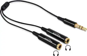 Adapter DELOCK, 3,5 mm stereo audio jack (M) na 2x 3.5 mm stereo audio jack (Ž)