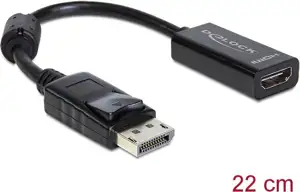 Adapter DELOCK, DP 1.1 (M) na HDMI (F), 22cm