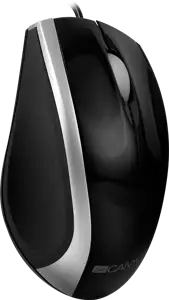 Miš Canyon CNR-MSO01N (Cable, Optical 800dpi,3 btn,USB), Black/Silver