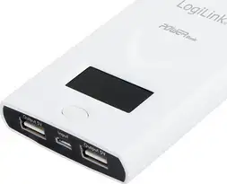 Baterija prijenosna (Power Bank) 6000mAh, 5V/2A, 2xUSB, s LCD ekranom, bijela