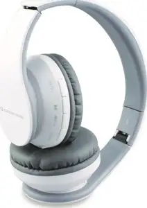 Slušalice s mikrofonom, naglavne, Bluetooth v4.2, FM Radio, AUX, MicroSD, bijele