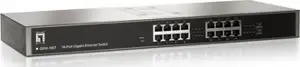 Switch Unmanaged, 16x10/100/1000T, QoS, int. PSU, 19