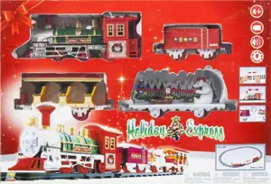 Vlak na baterije express pruga 290 cm božićni set