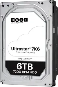HDD Server WD/HGST Ultrastar 7K6 (3.5’’, 6TB, 256MB, 7200 RPM, SATA 6Gb/s, 512E SE), HUS726T6TALE6L4
