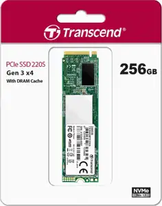 SSD Transcend 256GB, M.2 2280, PCIe Gen3x4, M-Key, 3D TLC, with Dram, TS256GMTE220S