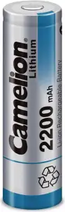 Baterija litijeva 3,6V 18650 Li-Ion 2200mAh, Camelion