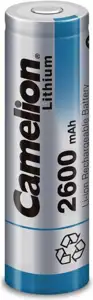 Baterija litijeva 3,6V 18650 Li-Ion 2600mAh, Camelion