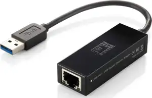 Mrežni adapter USB 3.0, Gigabit Ethernet RJ45, na kabelu, crni