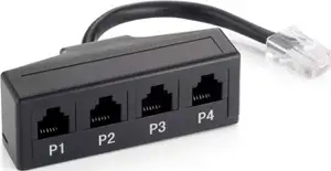 Razdjelnik RJ45 M -> 4xRJ11 Ž (TEL), s kabelom 0,17 m