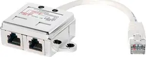 Razdjelnik RJ45 M -> 2xRJ45 Ž (2xISDN), oklopljeni, s kabelom 0,15 m