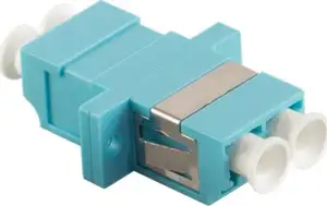 Opt. adapter LC duplex Ž/Ž, multimode OM3, aqua