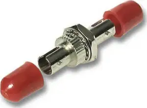 Opt. adapter ST simplex Ž/Ž, multimode, ceramic sleeve, metal housing