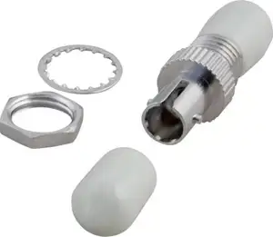 Opt. adapter ST simplex Ž/Ž, singlemode, ceramic sleeve, metal housing