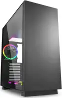 Sharkoon PURE STEEL RGB Midi Tower ATX kućište, prozirna bočna stranica, bez napajanja, crno