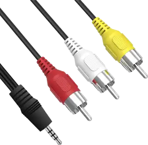 Jack 3.5 mm - AV cable (RCA)