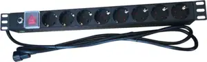 NaviaTec 8 Outlet Power Distribution Unit 8x Schuko Input Cable C14 PDU010