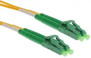 NFO Patch cord, LC APC-LC APC, Singlemode 9 125, G.657A2, 2mm, LSZH, Duplex, 1m