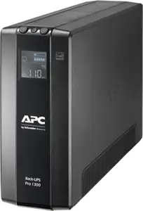 APC Back UPS Pro 1300VA, 8x IEC C13 Outlets, AVR, LCD Interface BR1300MI