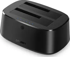 UGREEN Hard Drive Docking Station USB 3.0 to SATA Adapter External UASP Enclosure Hard Disk Caddy Reader 2-Bay Cloning Kit For 2.5/3.5 SATA HDD SSD