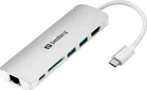 Sandberg USB-C Dock HDMI + LAN + SD + USB, 61W