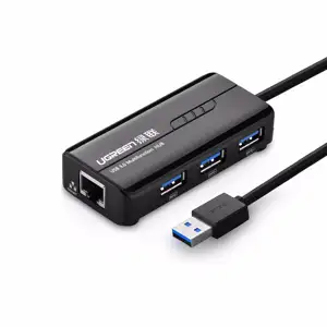 Ugreen USB 3.0 koncentrator do 3x USB A i RJ45