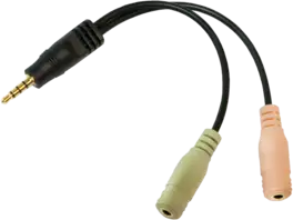 Adapter Headset converter Dual to Single, 3,5mm, 15 cm, Logilink