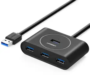 Ugreen USB 3.0 4 Porta Hub Crna