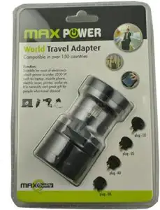 MAXPOWER ADAPTER UNIVERZALNI PUTNI WP-3UT CRNI