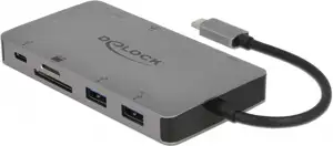 Docking station DELOCK, USB-C na USB 3.0, 2x USB-C, HDMI, D-SUB, LAN 2x, SD čitač kartica, za notebook