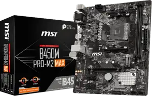Matična ploča MSI B450M PRO-M2 MAX (SAM4, 2xDDR4, 1xPCI-Ex16, 2xPCI-Ex1, USB3.2, USB2.0, 4xSATA III, M.2, Raid, VGA, DVI-D, HDMI, GLAN) mATX Retail