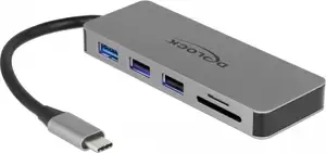 Docking station DELOCK, USB-C na USB-C, 1 x USB 3.0, 2 x USB 2.0, HDMI, SD card reader, za mobilne uređaje