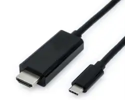 Roline VALUE USB-C - HDMI kabel, M/M, 2.0m, crni