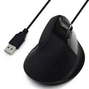 Miš EWENT Ergonomic Vertical, optički, 1800dpi, USB, crni