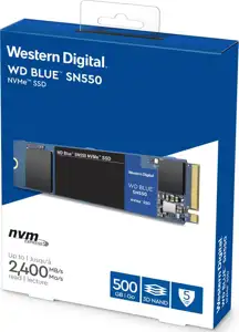 WD 500GB SSD BLUE SN550 3D M.2 2280 NVMe WDS500G2B0C