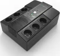 Elsist UPS Multistation 1000VA/600W, Line-Interactive, discharge, overcharging, overload protection, 6×Schuko, USB×2